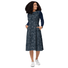 Load image into Gallery viewer, Mushroom Print Midi Dress with Pockets - Premium Knit Jersey Fabric - Made to Order