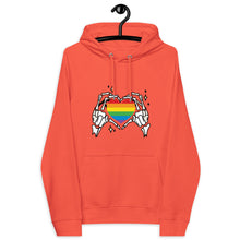 Load image into Gallery viewer, Rainbow Heart Skeleton Hands Hoodie