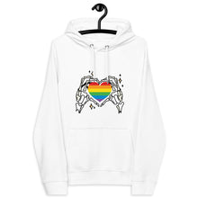 Load image into Gallery viewer, Rainbow Heart Skeleton Hands Hoodie