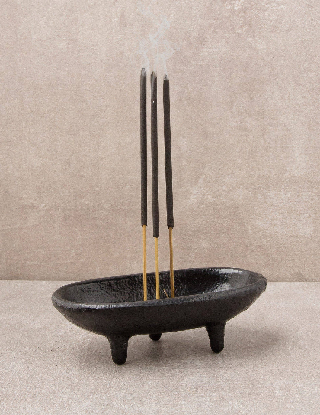 Convertible Cast Iron Incense Burner: Canoe-shaped Holder for Incense Sticks and Purification
